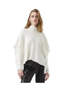 French Connection - Jersey Lacey Fringed Roll