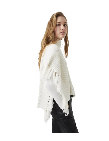 French Connection - Jersey Lacey Fringed Roll