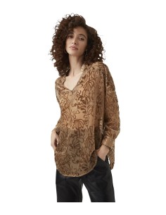 French Connection - Blusa Gemna Devoré Pop