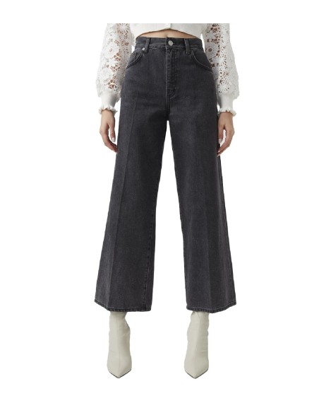 French Connection - Pantalón Piper Organic Denim Wide Leg