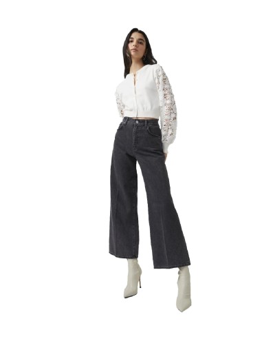 French Connection - Pantalón Piper Organic Denim Wide Leg