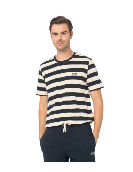 Hugo Boss - Camiseta de Rayas con Logo