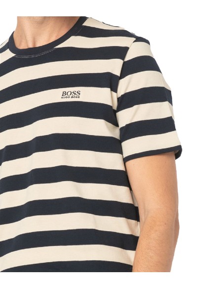 Hugo Boss - Camiseta de Rayas con Logo