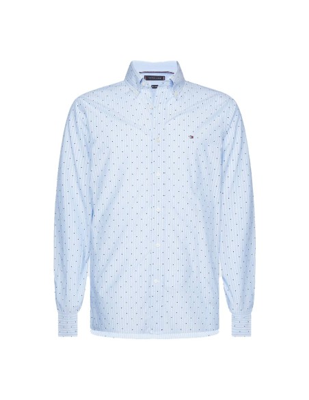Tommy Hilfiger - Camisa TH Flex con Puntos y Rayas