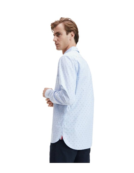 Tommy Hilfiger - Camisa TH Flex con Puntos y Rayas