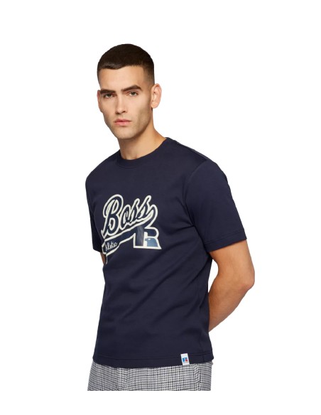 BOSS x Russell Athletic - Camiseta Relaxed Fit Exclusive Logo