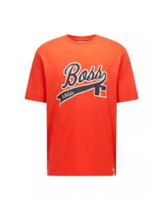 BOSS x Russell Athletic - Camiseta Relaxed Fit Exclusive Logo