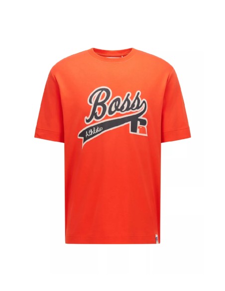BOSS x Russell Athletic - Camiseta Relaxed Fit Exclusive Logo