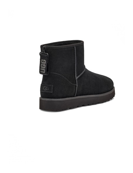 UGG - Botas para Mujer Negras - W Classic Mini Logo Zip
