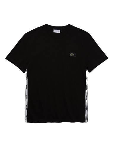 Lacoste - Camiseta con Logotipo en Franjas Laterales