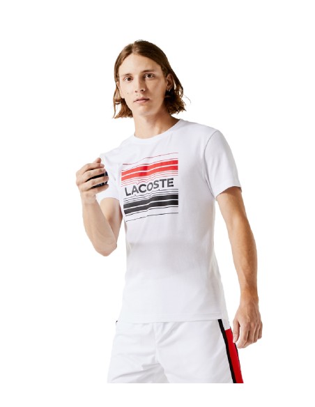 Lacoste SPORT - Camiseta con Estampado Estilizado