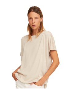AMS Pure - Blusa Top Beige