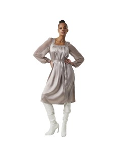 French Connection - Vestido Camina Lure Dobbie de Satín