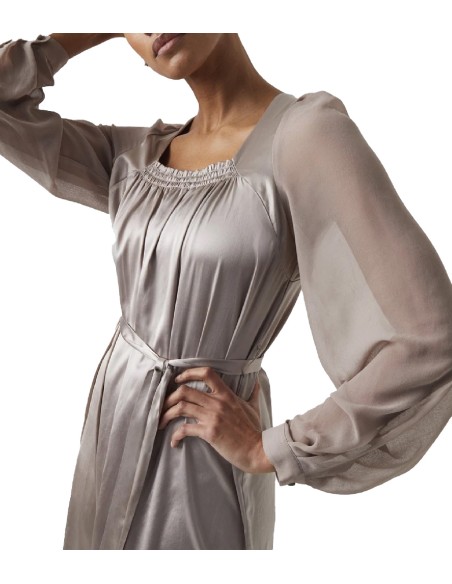 French Connection - Vestido Camina Lure Dobbie de Satín