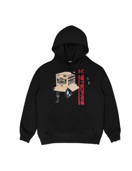 Wasted Paris - Sudadera para Hombre Negra - Chill Hide Wasted X Supplier