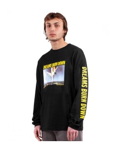 Wasted Paris - Camiseta para Hombre Negra - Long Sleeves Dreams Burn Down