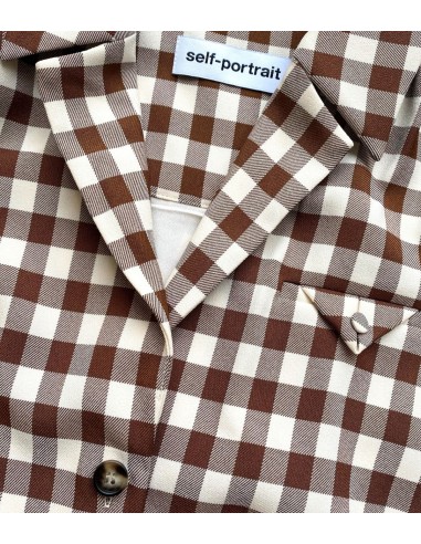 Self Portrait - Gingham Shirt Dress