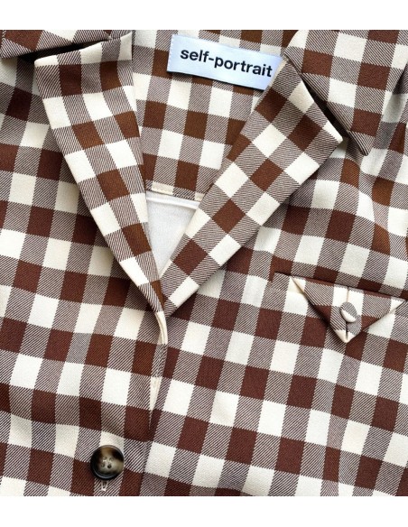Self Portrait - Gingham Shirt Dress
