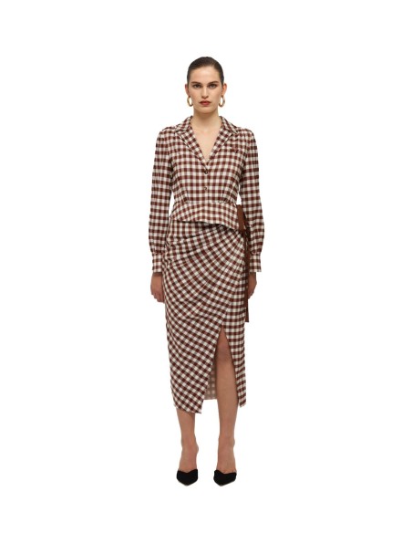 Self Portrait - Gingham Shirt Dress