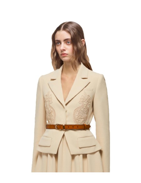 Self-Portrait - Vestido Tailored Crepe Midi