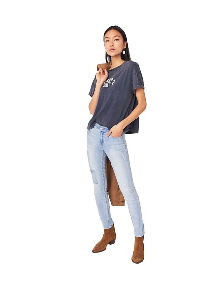 IKKS - Camiseta Stone-Wash de Algodón