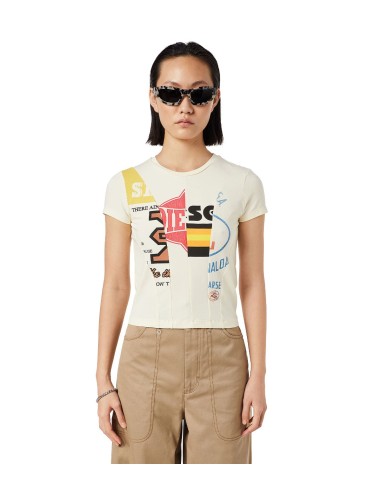 DIESEL - Camiseta Patchwork T-CUTIE