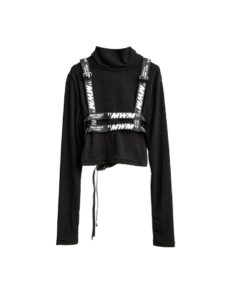 01.Camiseta Long Sleeves T-Shirt Hombre1 Black/Whit