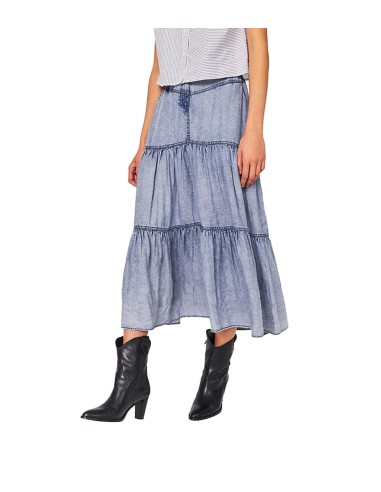 IKKS - Falda Tencel Acid Wash