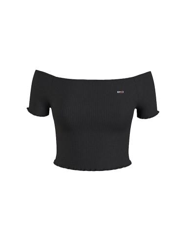 Tommy Jeans - Camiseta Cropped De Hombros Caídos