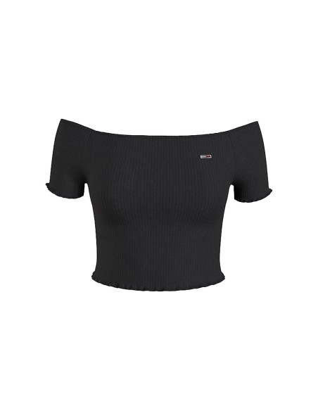 Tommy Jeans - Camiseta Cropped De Hombros Caídos