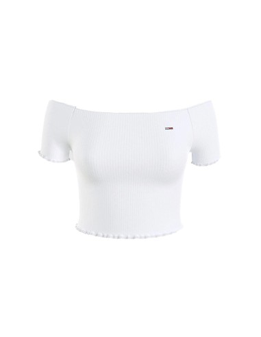 Tommy Jeans - Camiseta Cropped De Hombros Caídos