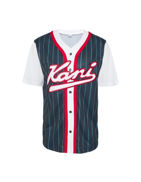 Karl Kani - Camiseta Baseball Varsity Block Pinstripe