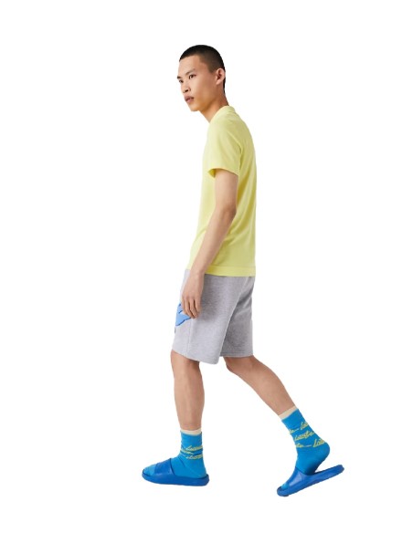 Lacoste - Pantalón de Felpa con Estampado de Cocodrilo