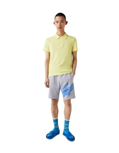 Lacoste - Pantalón de Felpa con Estampado de Cocodrilo