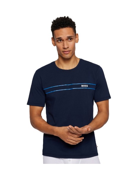 Hugo BOSS - Camiseta de Pijama con Logo Estampado