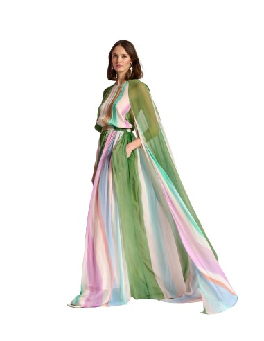 Essentiel Antwerp - Maxi-Vestido con Mangas Estilo Capa