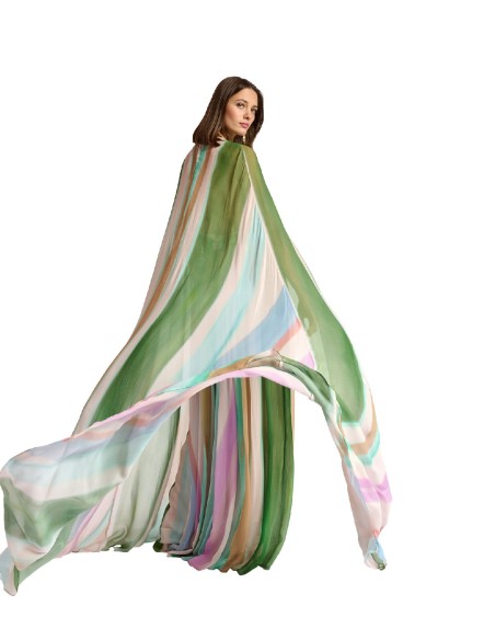 Essentiel Antwerp - Maxi-Vestido con Mangas Estilo Capa