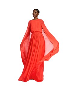 Essentiel Antwerp - Maxi-Vestido con Mangas Tipo Capa