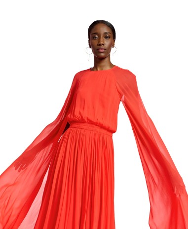 Essentiel Antwerp - Maxi-Vestido con Mangas Tipo Capa