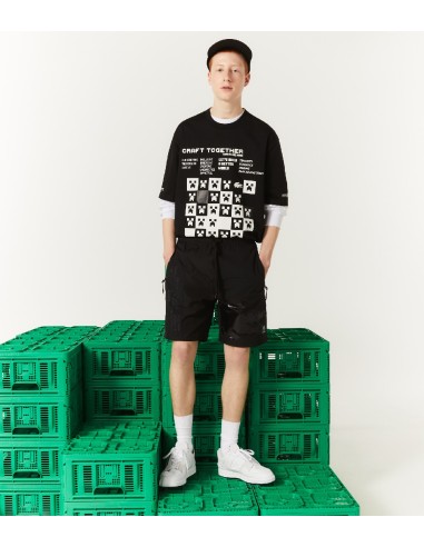 Lacoste L!VE x Minecraft - Bermudas Unisex en Nylon