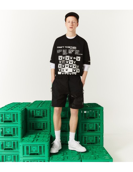 Lacoste L!VE x Minecraft - Bermudas Unisex en Nylon