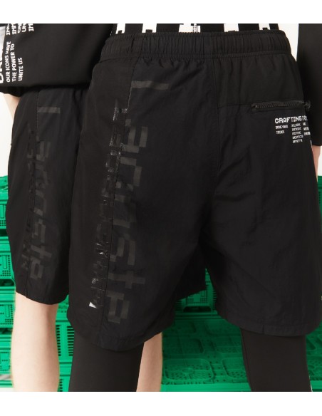 Lacoste L!VE x Minecraft - Bermudas Unisex en Nylon