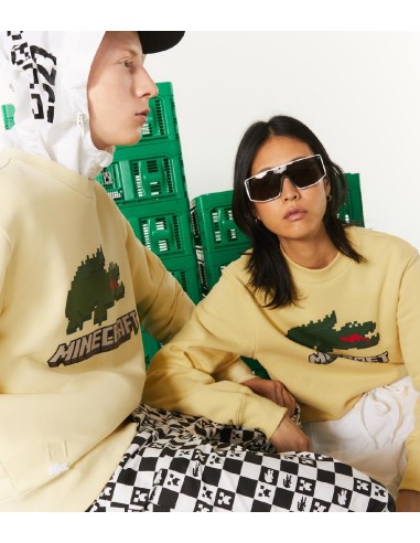 Lacoste x Minecraft - Sudadera Unisex de Algodón Ecológico