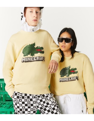 Lacoste x Minecraft - Sudadera Unisex de Algodón Ecológico