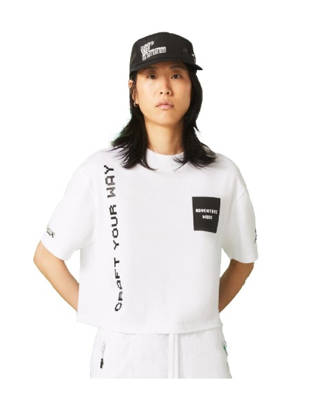 Lacoste L!VE x Minecraft - Camiseta Corta de Algodón Ecológico