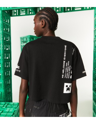 Lacoste L!VE x Minecraft - Camiseta Corta de Algodón Orgánico