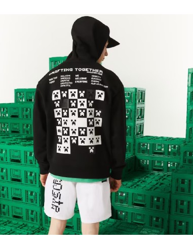 Lacoste L!VE x Minecraft - Sudadera con Capucha Loose Fit