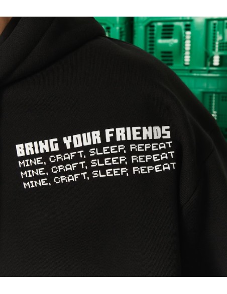 Lacoste L!VE x Minecraft - Sudadera con Capucha Loose Fit