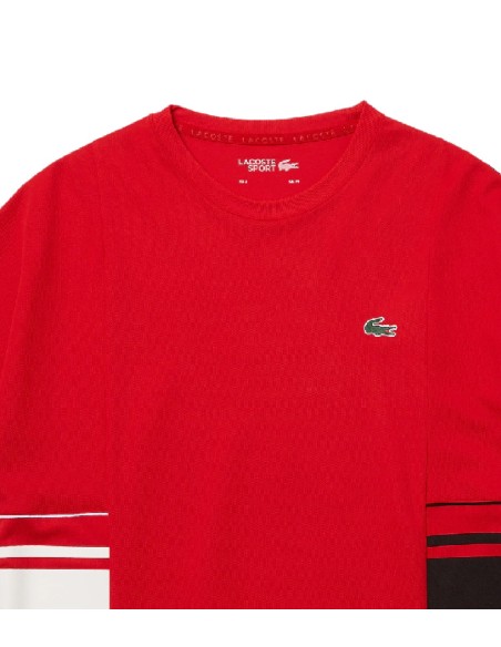 Lacoste SPORT - Camiseta con Franjas Gráficas