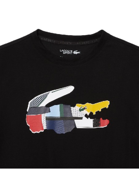 Lacoste SPORT - Camiseta con Cocodrilo Patchwork